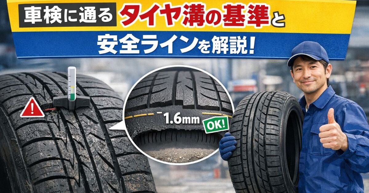 車検に通るタイヤ溝の基準と安全ラインを解説！法定1.6mmの意味と実際 